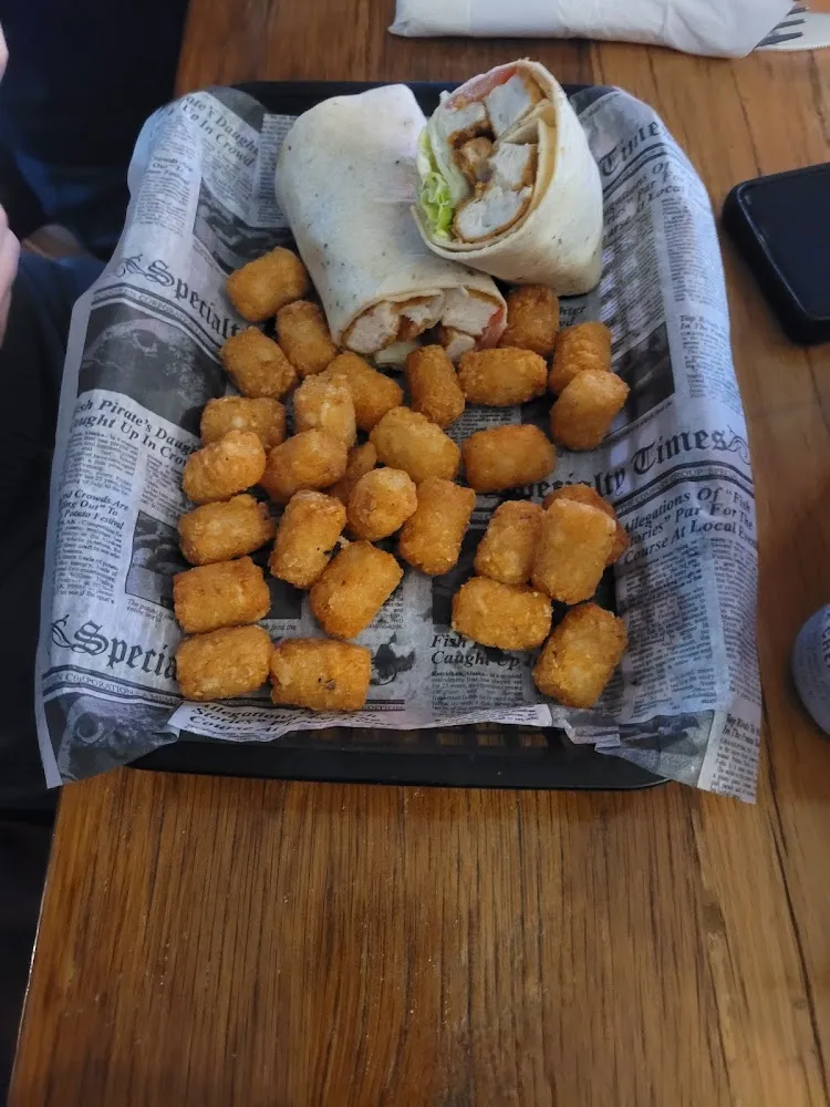 Chicken Wrap with Tatter Tots